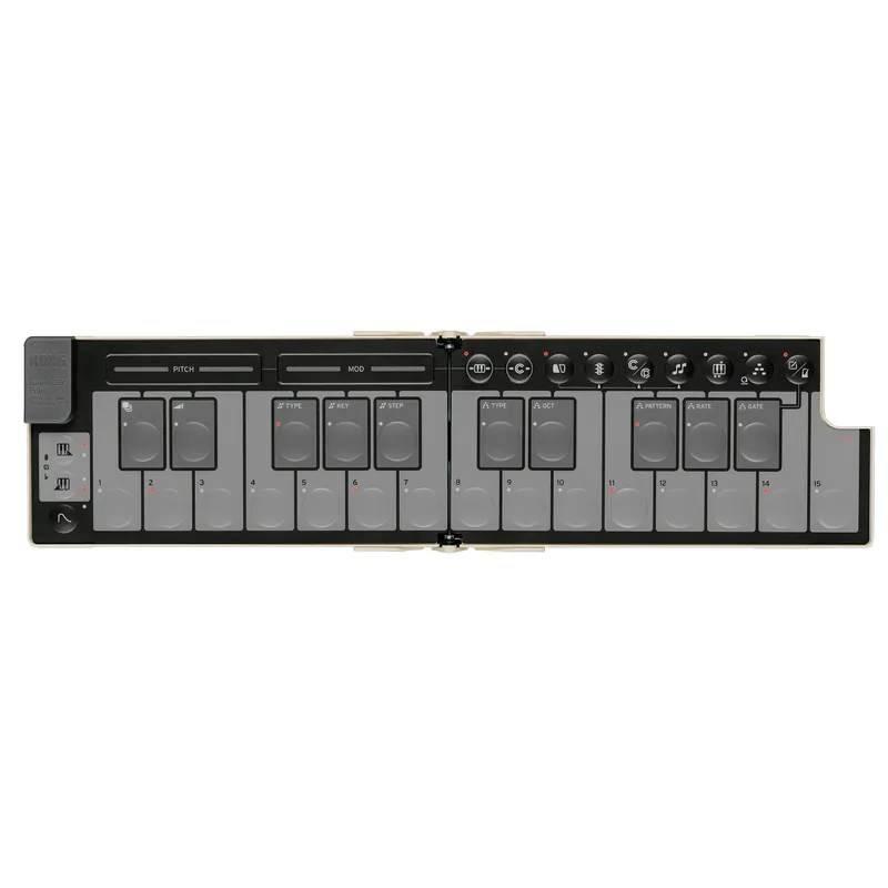 Viral Korg nanoKEY Fold Foldable Smartphone-Size USB-C MIDI Keyboard, Sand Beige