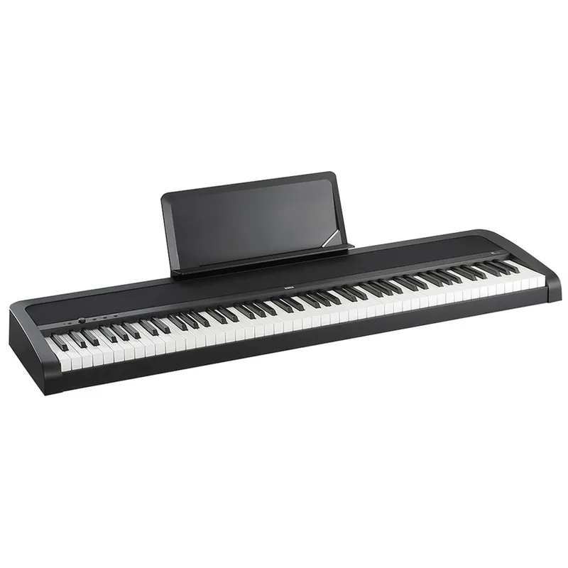 Premium Korg B1 BK Weighted 88-Key Digital Piano Black (SP170S Replacement) with Improved Speaker and Built-in Effects