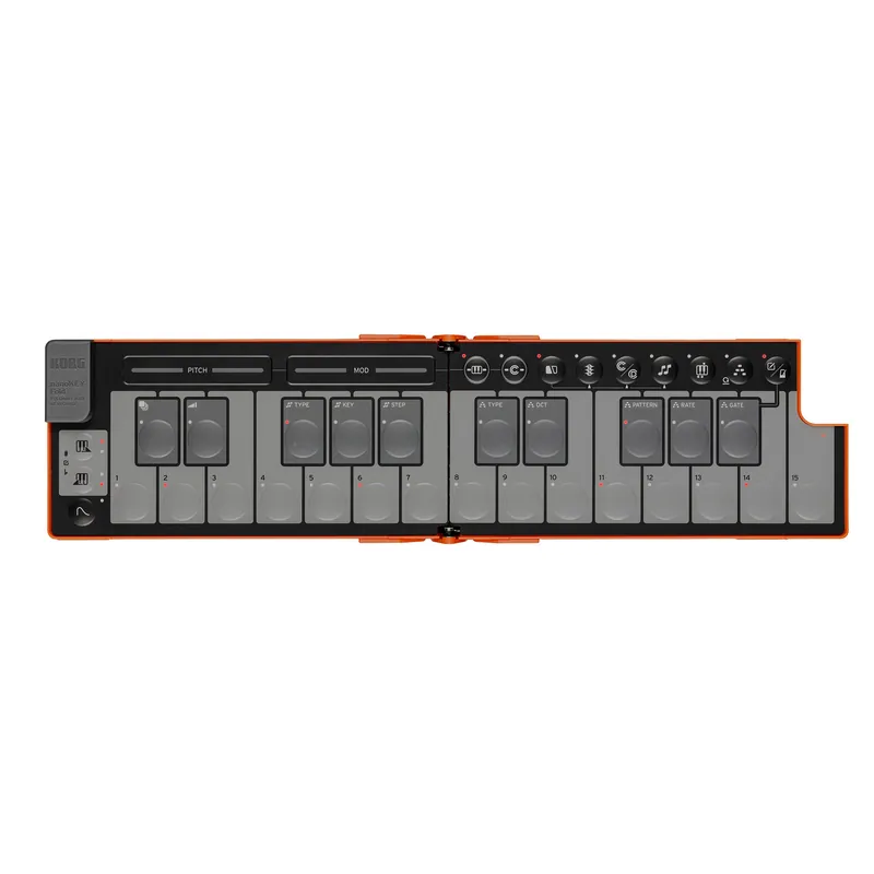 No Minimum Order Korg nanoKEY Fold Foldable Smartphone-Size USB-C MIDI Keyboard, Lava Orange