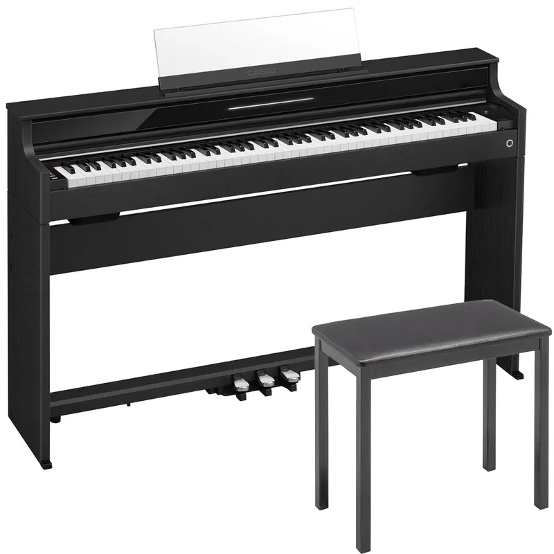 Casio Celviano AP-S450BK 88-Key Upright Digital Piano with Smart Hammer Action, Black w/ Bench Premium