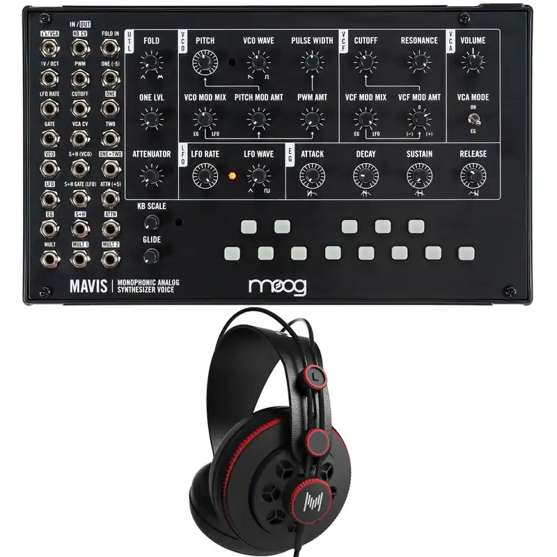 Moog Mavis Build-It-Yourself Analog Synthesizer Kit w/ MHPRO10 Headphones Best Price