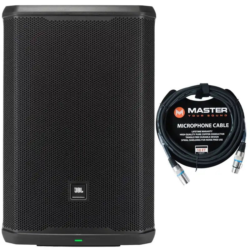 JBL PRX915 2000-Watt 15-Inch 2-Way Powered PA Speaker w/ 10ft Master XLR Cable Top Pick