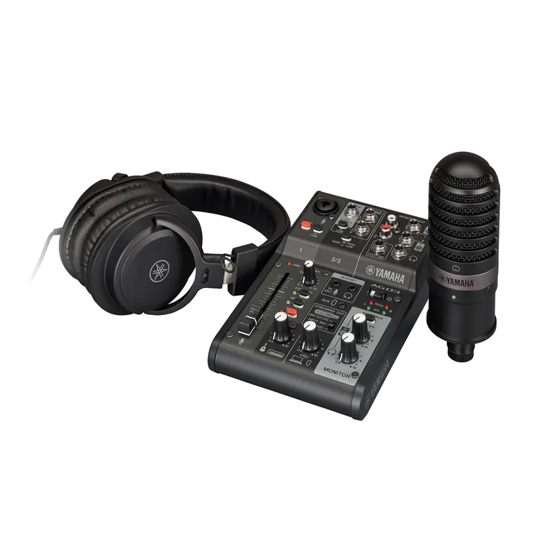 Best Seller Yamaha AG03MK2 LSPK USB Loopback Live Streaming Kit with Mixer, Mic & Headphones, Black