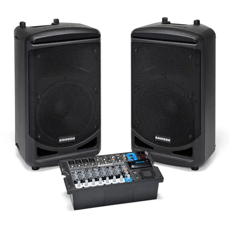 Samson Expedition XP1000 1000-Watt 10-Channel Mixer Portable PA System, 2x10Speakers Limited Time