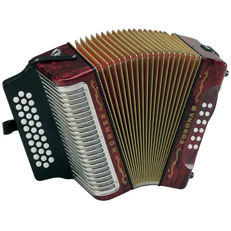 Hohner Corona III Accordion, BESAS, Red Exclusive Offer