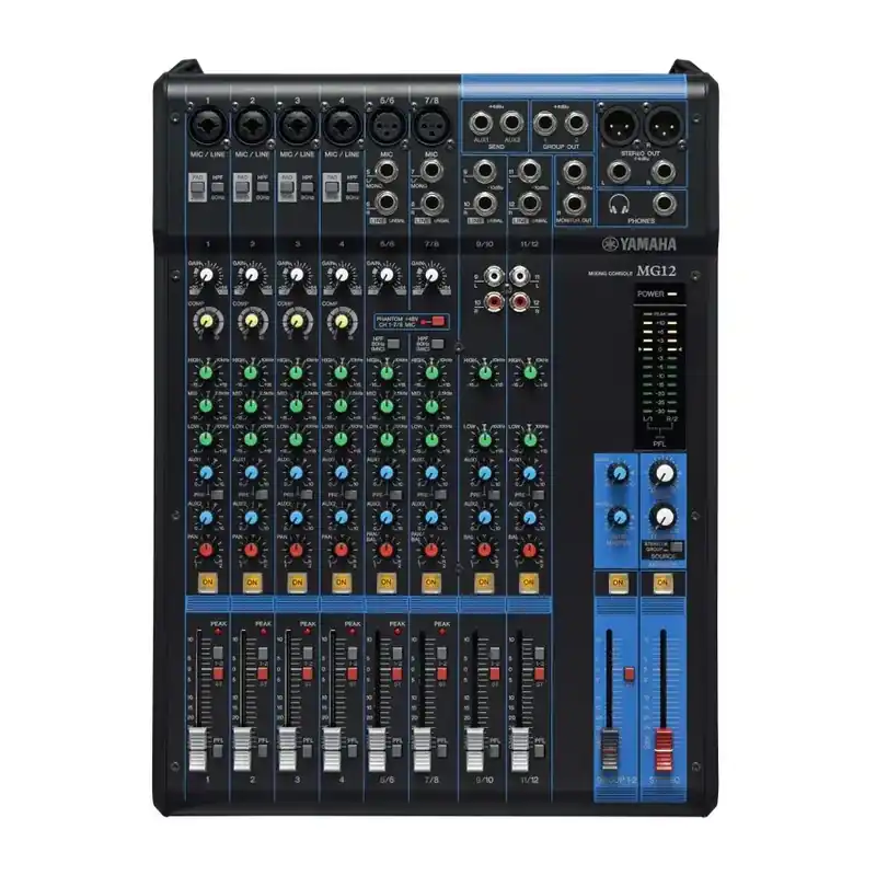 Clearance Yamaha MG12 12-Channel Analog Mixer with 6 Microphone Preamps & 2 Aux Sends