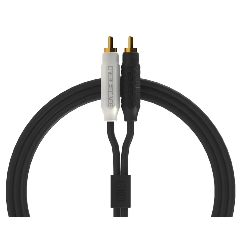 Reduced Price DJ TechTools Chroma Cables RCA to RCA Audio Cable, 2m, Black