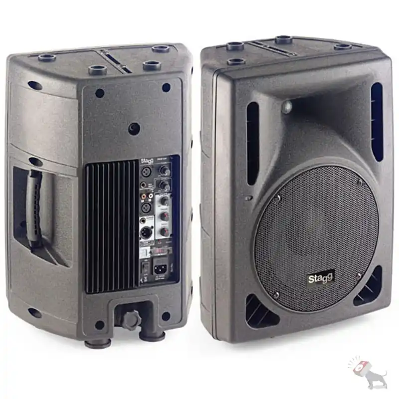 Today Only Stagg SMS10P EU+UK 2-Way, 160W Bi-powered Active PA Speaker with 10Woofer
