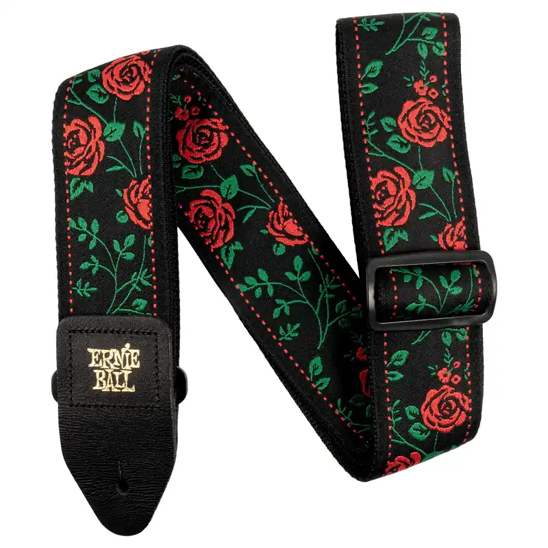 Express Delivery Ernie Ball Classic Jacquard Woven Guitar / Bass Strap, Spanish Rose