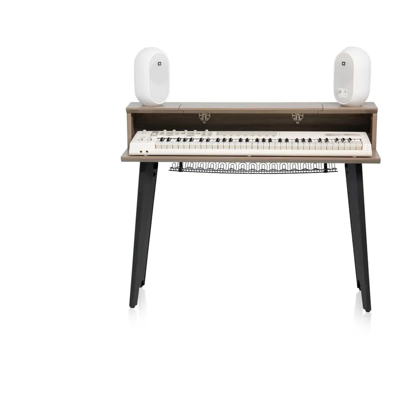 Gator Frameworks GFW-ELITEKEYTBL61-GRY Elite Series 61-Note Keyboard Furniture Stand, Grey Direct From Factory