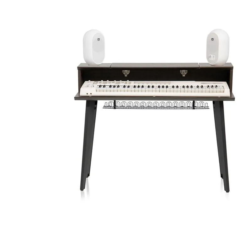 Gator Frameworks GFW-ELITEKEYTBL61-BRN Elite Series 61-Note Keyboard Furniture Stand, Brown Next Day Delivery
