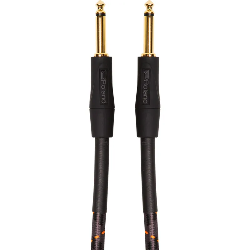 Professional Grade Roland RIC-G20 Gold Series 1/4-Inch Instrument Cable, Straight to Straight, 20ft