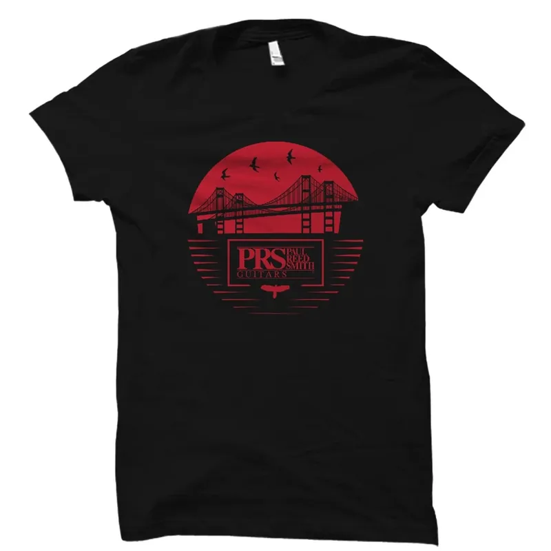 PRS Paul Reed Smith Bay Bridge Tee T-Shirt, Black, Large Free Returns