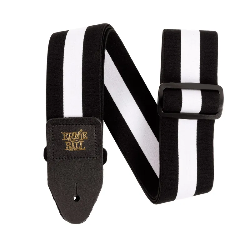 Ernie Ball 5327 2Wide Stretch Comfort 41 -72Guitar / Bass Strap, Racer White Free Delivery