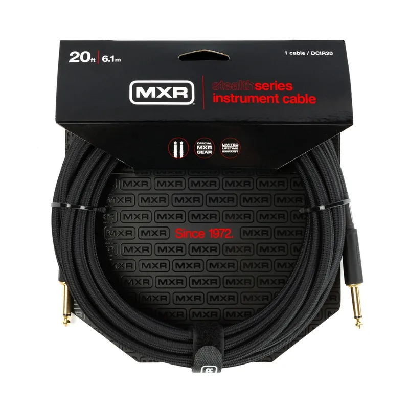Dunlop MXR DCIR20 Stealth Series Instrument Cable, 20', Straight-Straight Exclusive