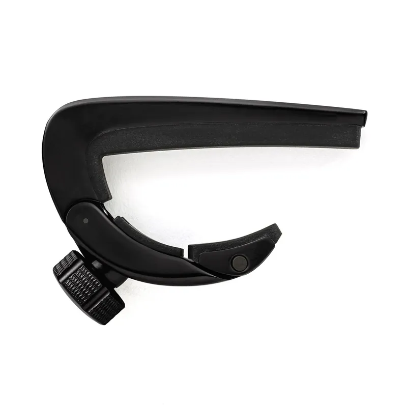 Dunlop DPCBK Pivot Capo w/ Optimized Dense Rubber Fret Pad for Guitar, Black Holiday Sale