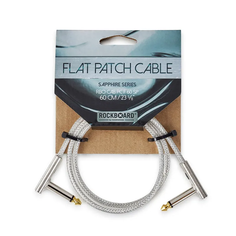 Top Rated RockBoard SAPPHIRE Series Flat Guitar Effects Pedal Patch Cable, 60 cm / 1.9 ft.