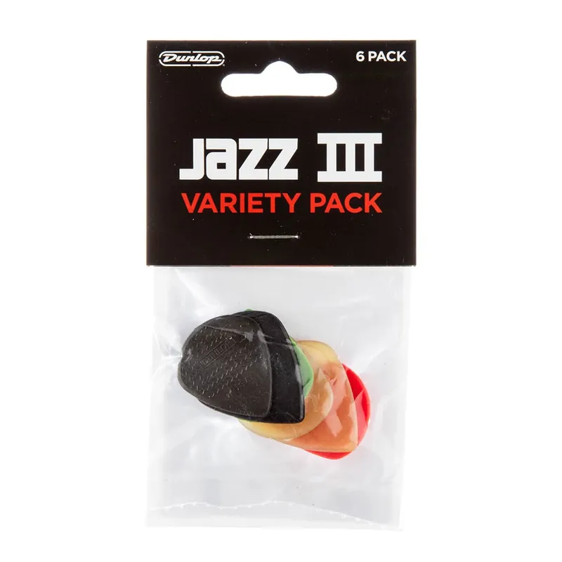 Dunlop Jazz III Variety Pack of 6 Guitar Picks Trusted Brand