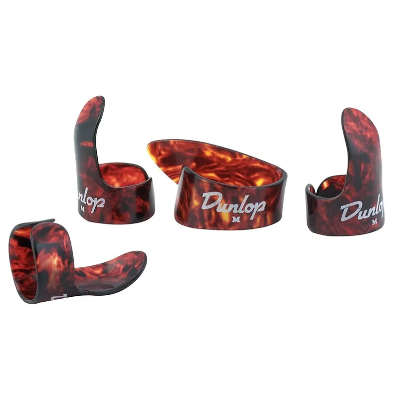 Dunlop 9010TP Shell Plastic Finger/Thumb Picks Player's Pack, Medium Genuine
