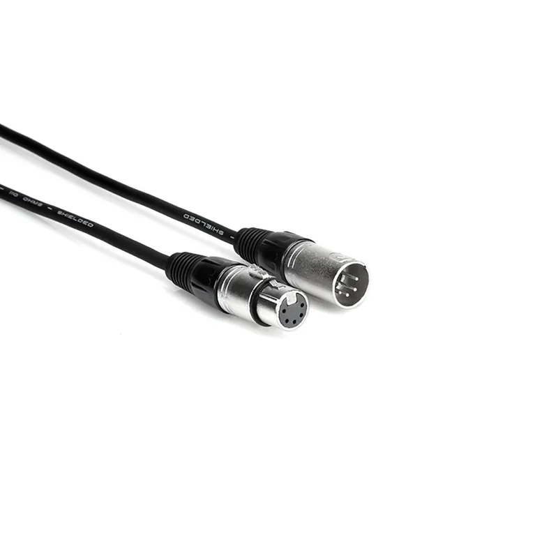 New Release Hosa DMX-505 DMX512 Cable, XLR5M to XLR5F, 5 ft