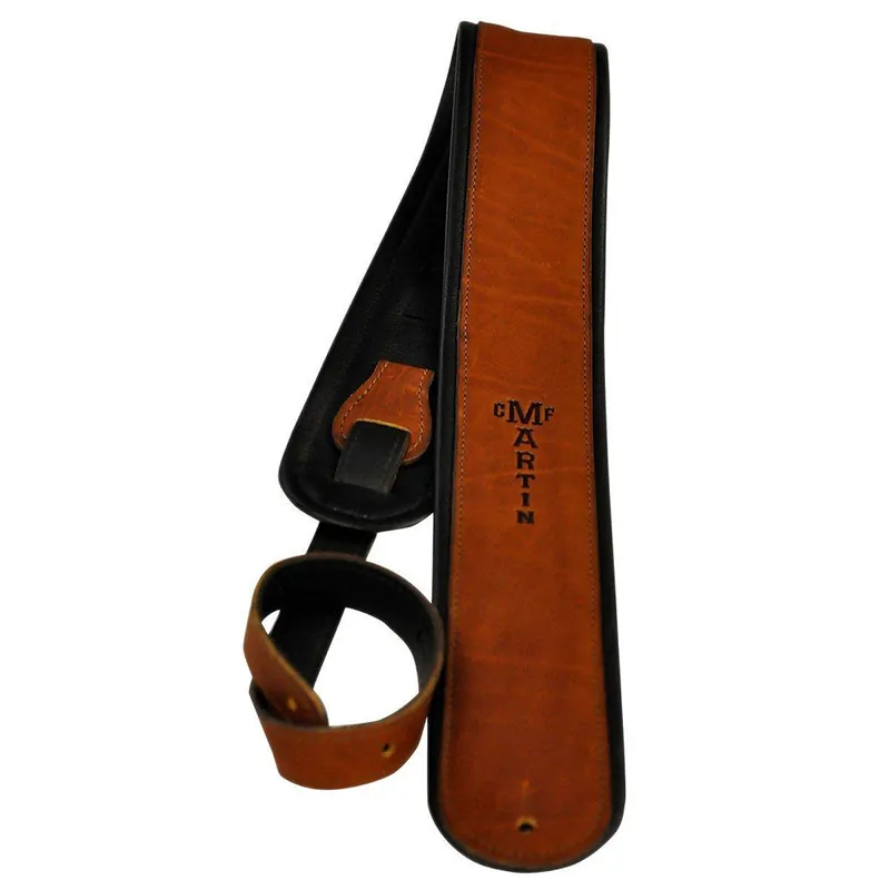 Martin Guitars Premium Rolled Leather Acoustic Guitar Strap Brown 18A0028 Bargain