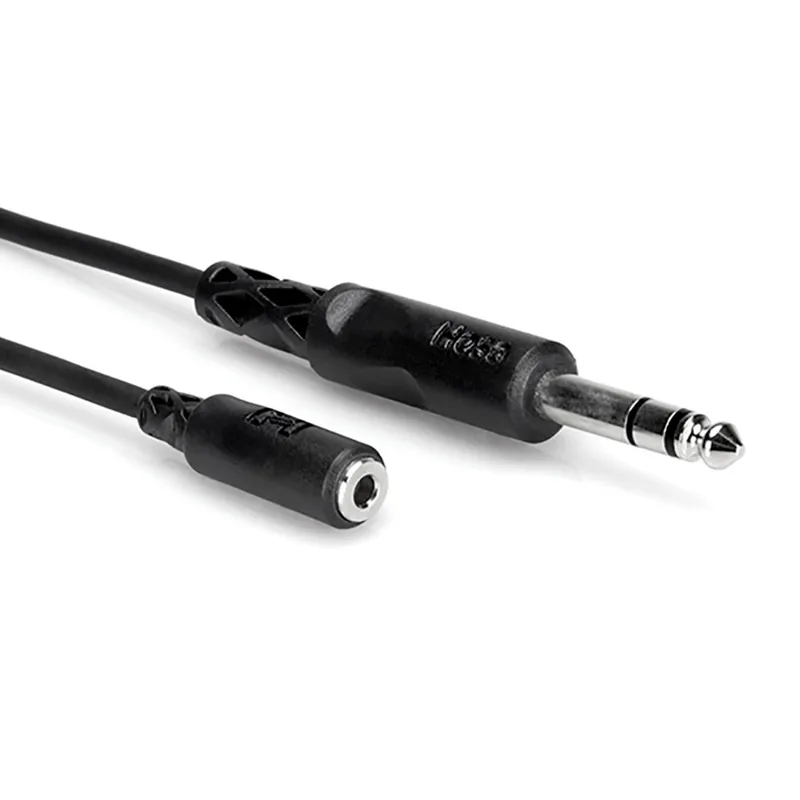 Hosa MHE-310 Headphone Adaptor Cable, 3.5 mm TRS to 1/4 in TRS - 10 ft Buy Online