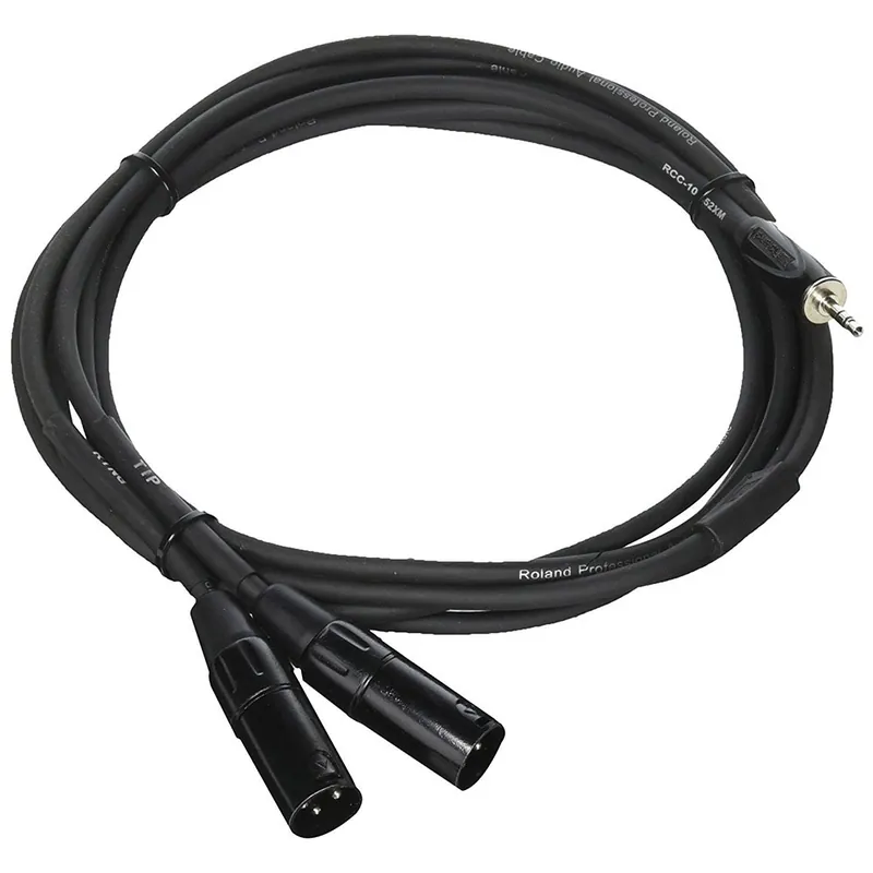 Roland RCC-10-352XM Black Series Balanced Interconnect Cable, 1/8TRS to Dual XLR Male - 10 ft Top Pick