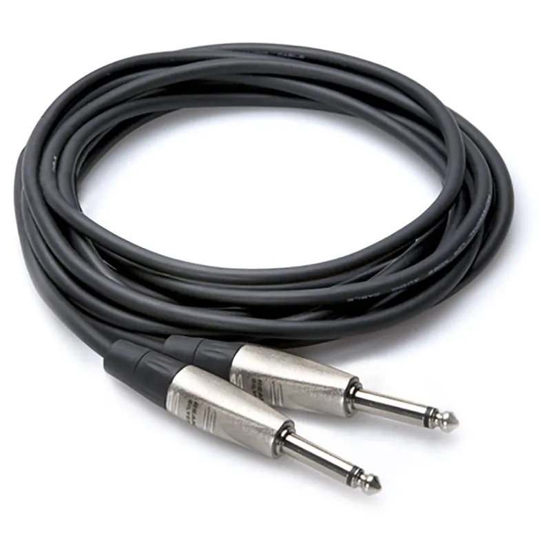 New Release Hosa HPP-005 Pro Unbalanced Interconnect, REAN 1/4 in TS to Same, 5ft