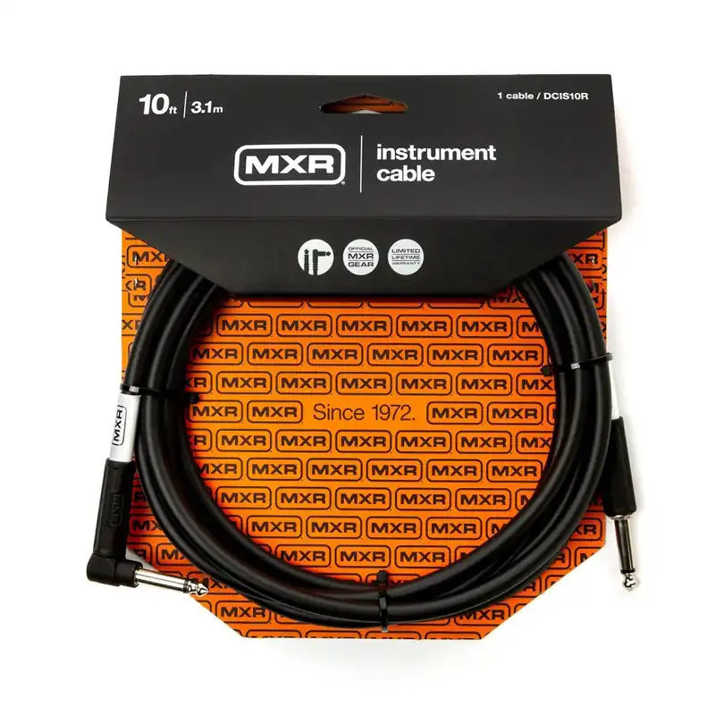 Flash Sale MXR DCIS10R Standard Instrument Cable, 1/4TS Straight to Right-Angle - 10 ft