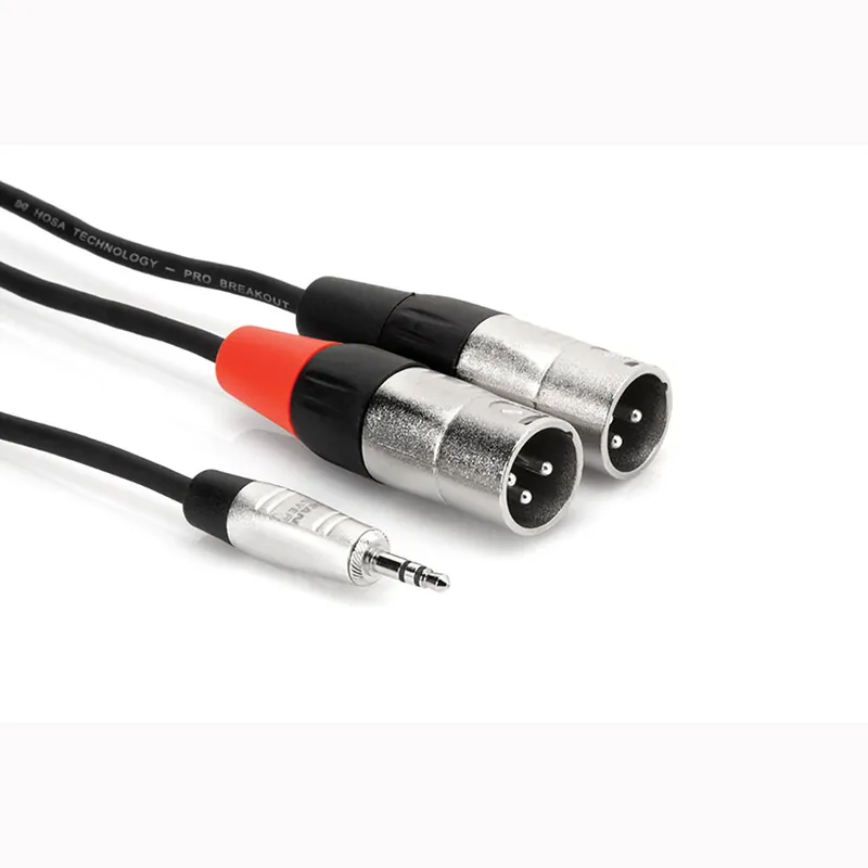 Hosa HMX-006Y Pro Stereo Breakout Cable, REAN 3.5 mm TRS to Dual XLR3M - 6 ft Original