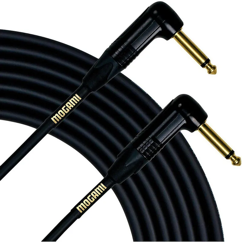 Mogami Gold Instrument Cable, 1/4TS to Same, Right-Angle to Right-Angle - 18 ft Factory Price