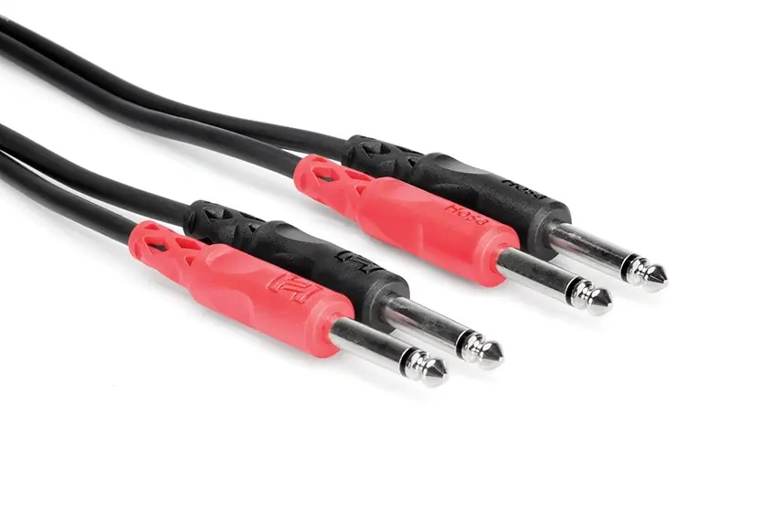 Authentic Hosa CPP-201 Dual 1/4 in TS to Same Unbalanced Stereo Interconnect (1m/3ft)