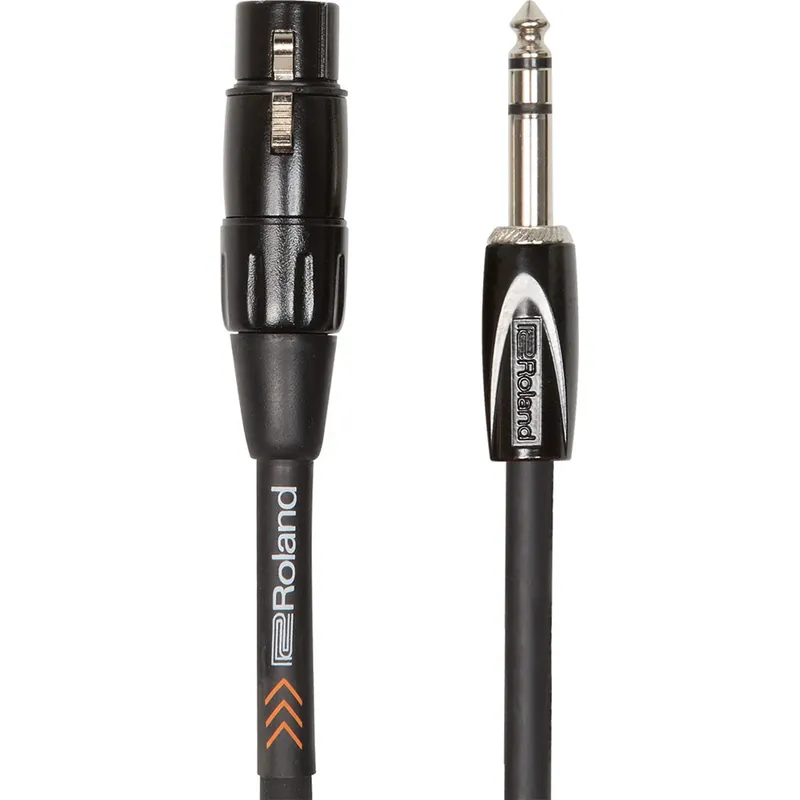 Express Delivery Roland Black Series 1/4TRS to XLR Female Interconnect Cable - 3 ft