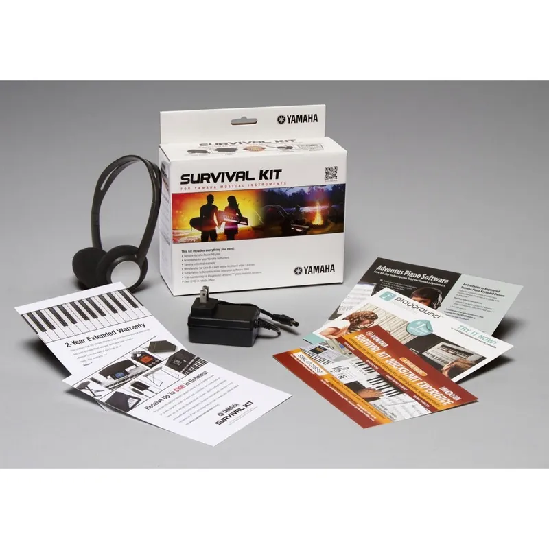 Professional Grade Yamaha SK C2 Survival Kit Accessories Package w/ Power Adapter, Headphones