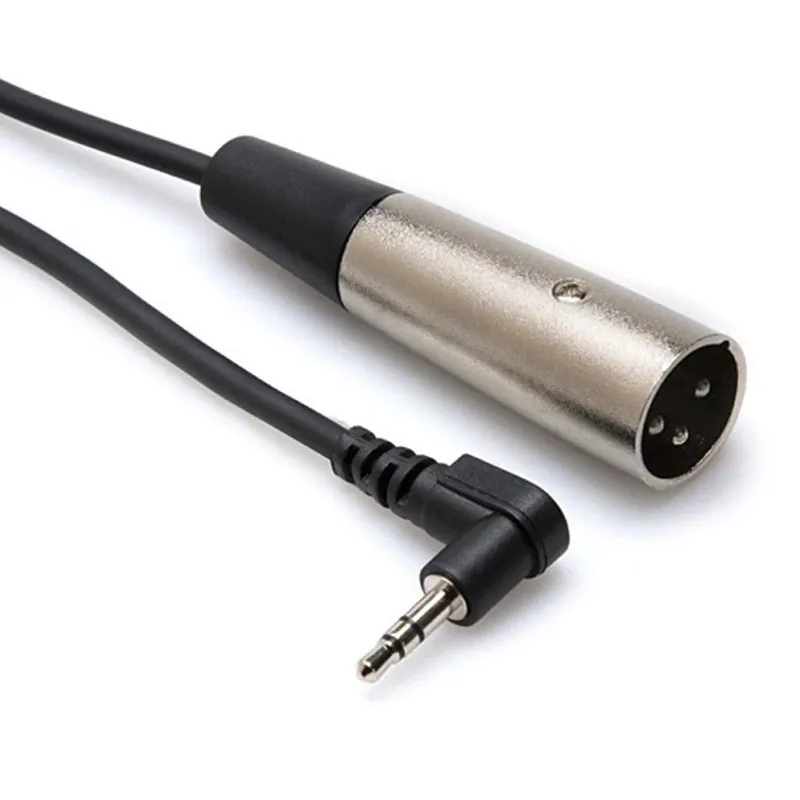 Reduced Price Hosa XVM-105M Microphone Cable Right-angle 3.5 mm TRS to XLR3M, 5 ft