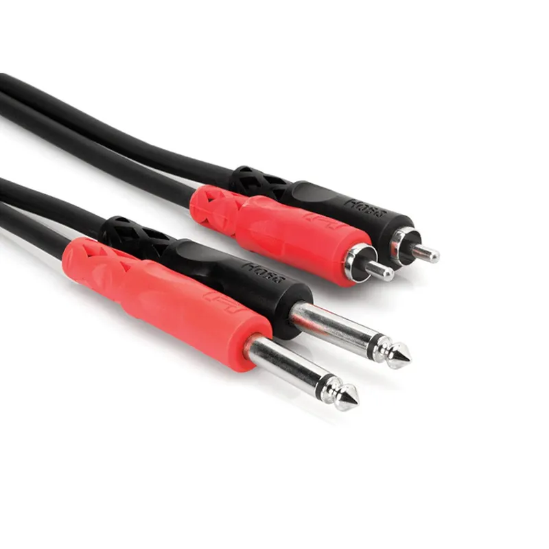 Crafted Hosa CPR-201 Stereo Interconnect Dual 1/4 in TS to Dual RCA (1m, 3.3 ft)