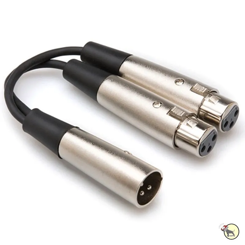 Professional Grade Hosa YXF-119 Y Cable Dual XLR3F to XLR3M