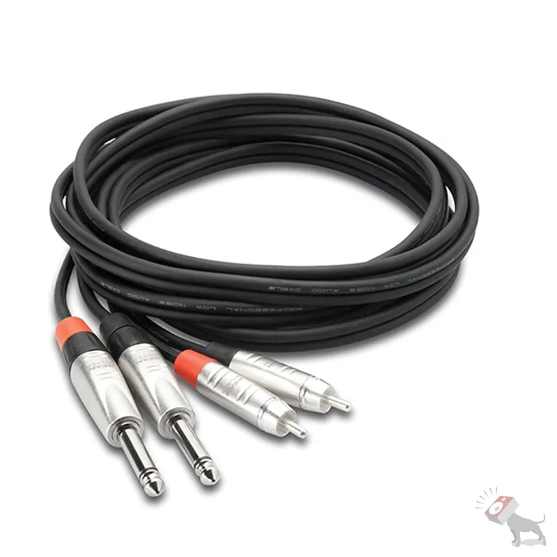 Grab Now Hosa Technology HPR-003X2 Stereo Interconnect Dual 1/4 in TS to RCA 3ft HPR 003X2