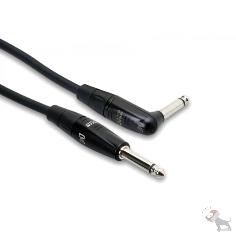 Hassle-Free Returns Hosa Technology HGTR-020R Pro Guitar Straight to Right-Angle 20ft Cable HGTR 020R