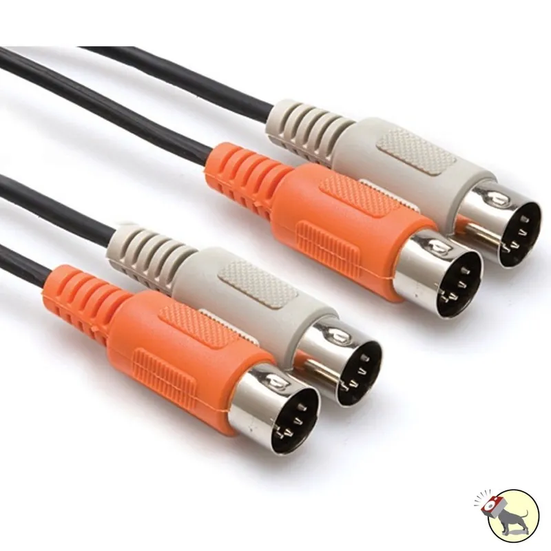 Hosa MID-202 Dual MIDI Cable, Dual 5-pin DIN to Same, 2 m New Arrival