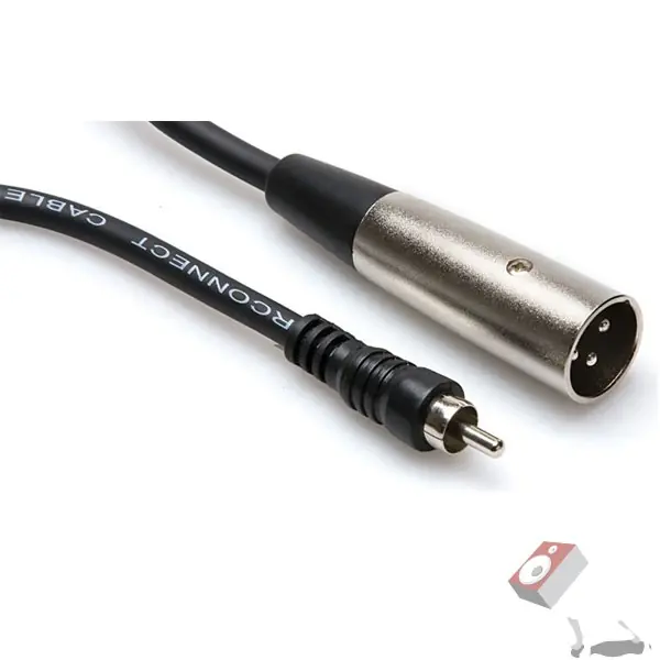 In Demand Hosa XRM-110 Unbalanced Cable RCA to XLRM, 10 ft