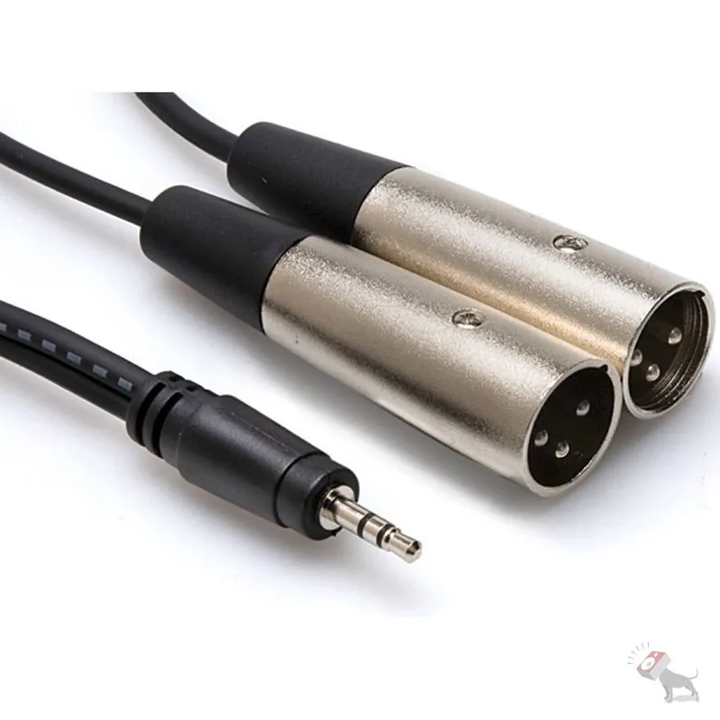 High Quality Hosa Technology CYX-403M 1/8TRS to dual XLR M Stereo Breakout Cable