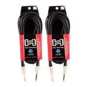 Free Delivery 2-pack Hosa Pro Balanced Interconnect REAN 1/4 in TRS to 1/4 in TRS 20ft HSS-020