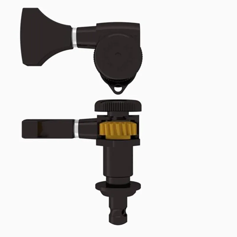 Save Now Hipshot 6GL0BT-21 Grip-Lock Open Guitar Tuning Machine, 21mm, Treble Side, Black