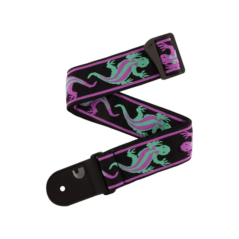 Trending D'Addario Vintage Strap Collection Planet Waves Guitar Strap, Green / Purple Lizards