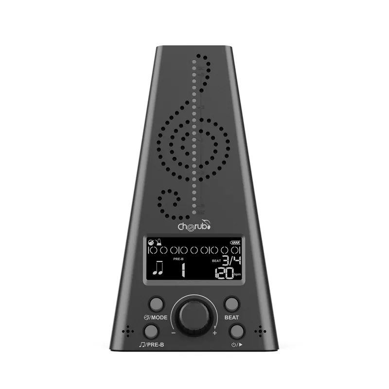 Cherub WMT-230 3-in-1 Rechargeable Metro-Tuner Metronome & Instrument Tuner, Black Money Back Guarantee