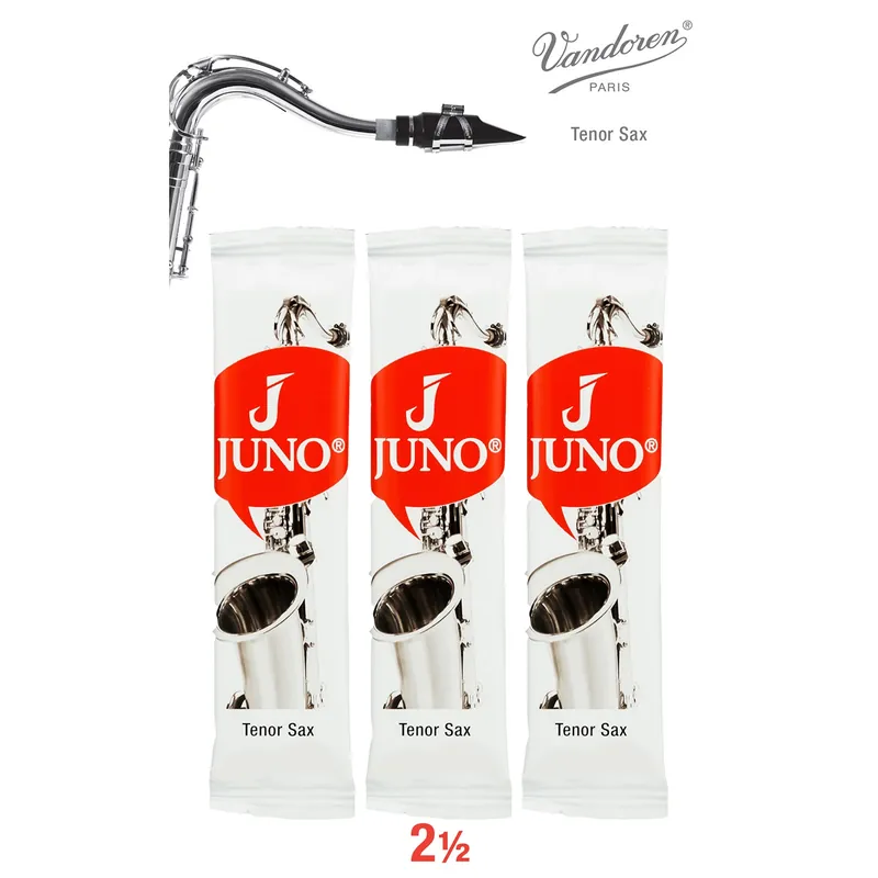 Buy Direct Juno JSR7125/3 Tenor Saxophone Reeds, Strength #2.5, 3-Reed Card