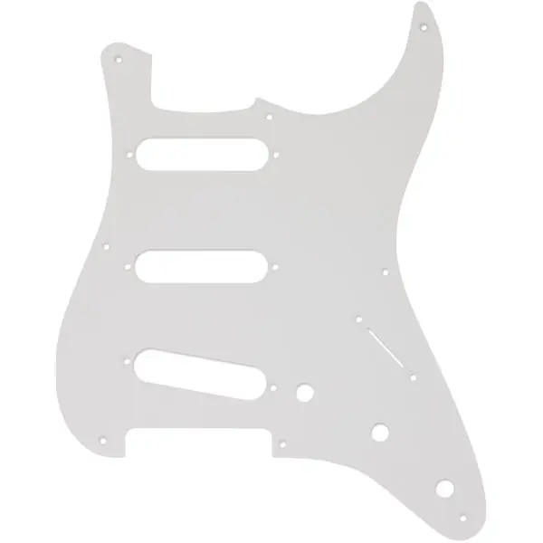 Deal Fender 0992017000 Stratocaster S/S/S 8-Hole Mount Pickguard, White, 1-Ply