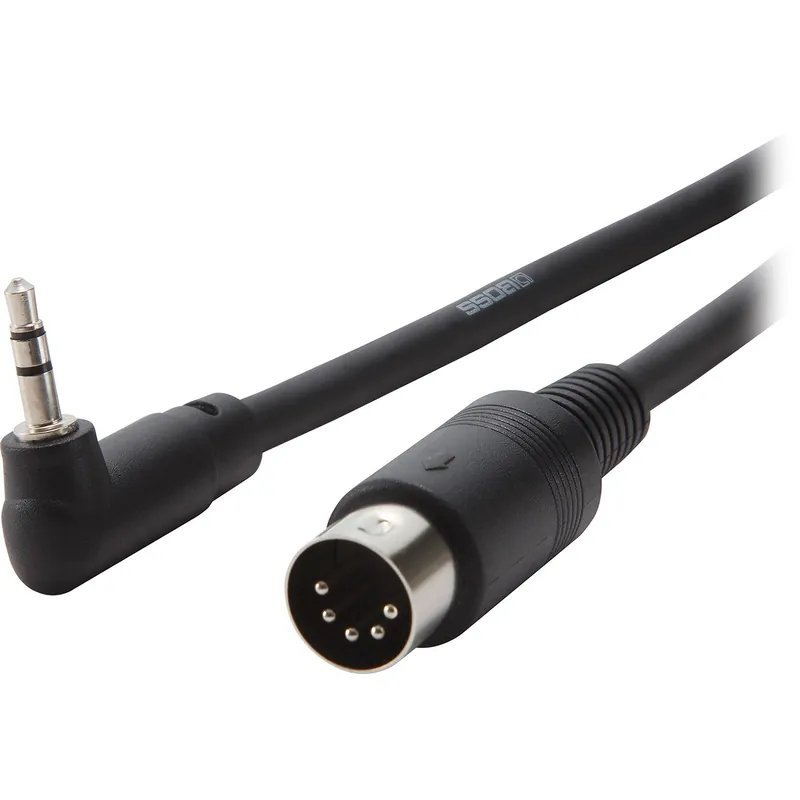 Boss BMIDI-5-35 Right-Angle 3.5mm TRS to 5-Pin MIDI Cable, 5ft Limited Offer