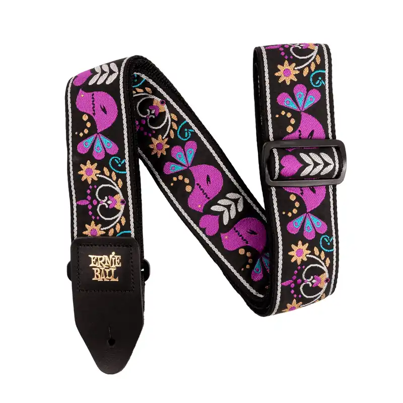 Ernie Ball 5331 2Wide Purple Bird Lupin Jacquard Guitar / Bass Strap, 41 -72Long New Release